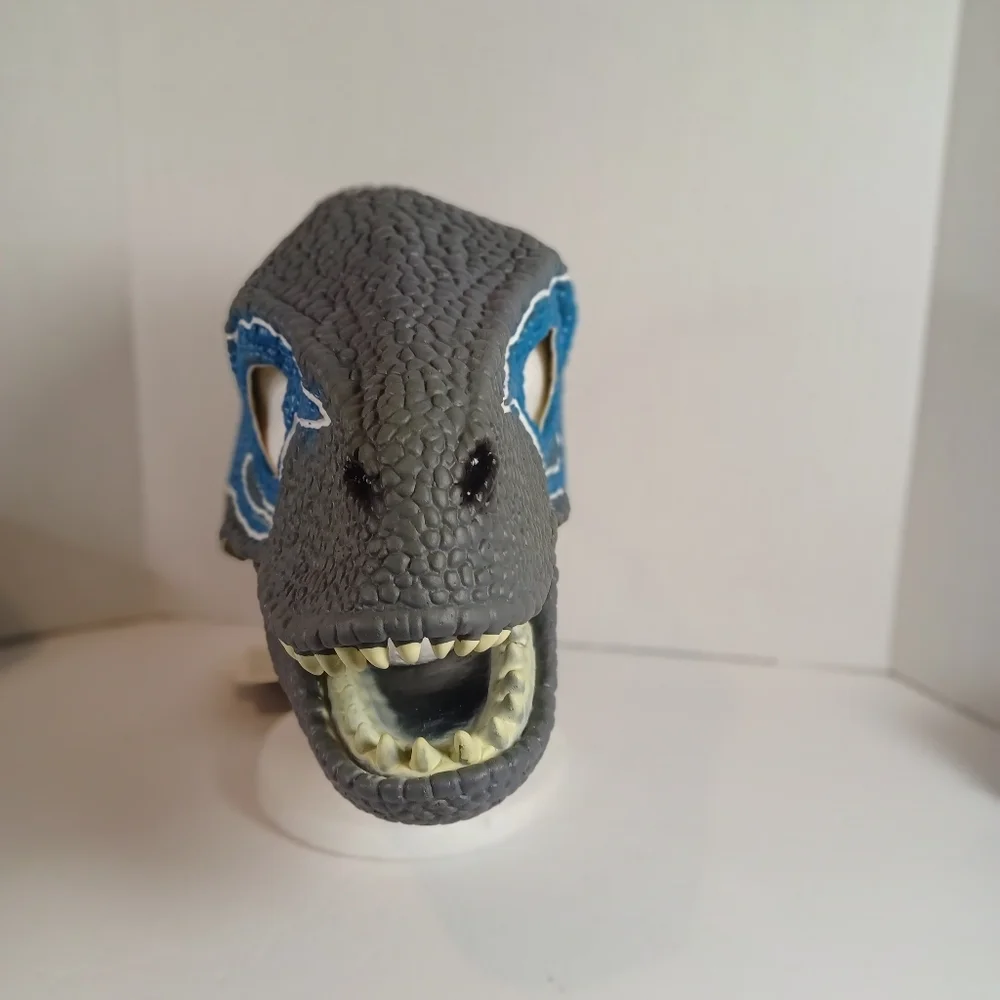 Velociraptor Jurassic World Blue Dinosaur Dino Rubber‎ Halloween Mask Raptor